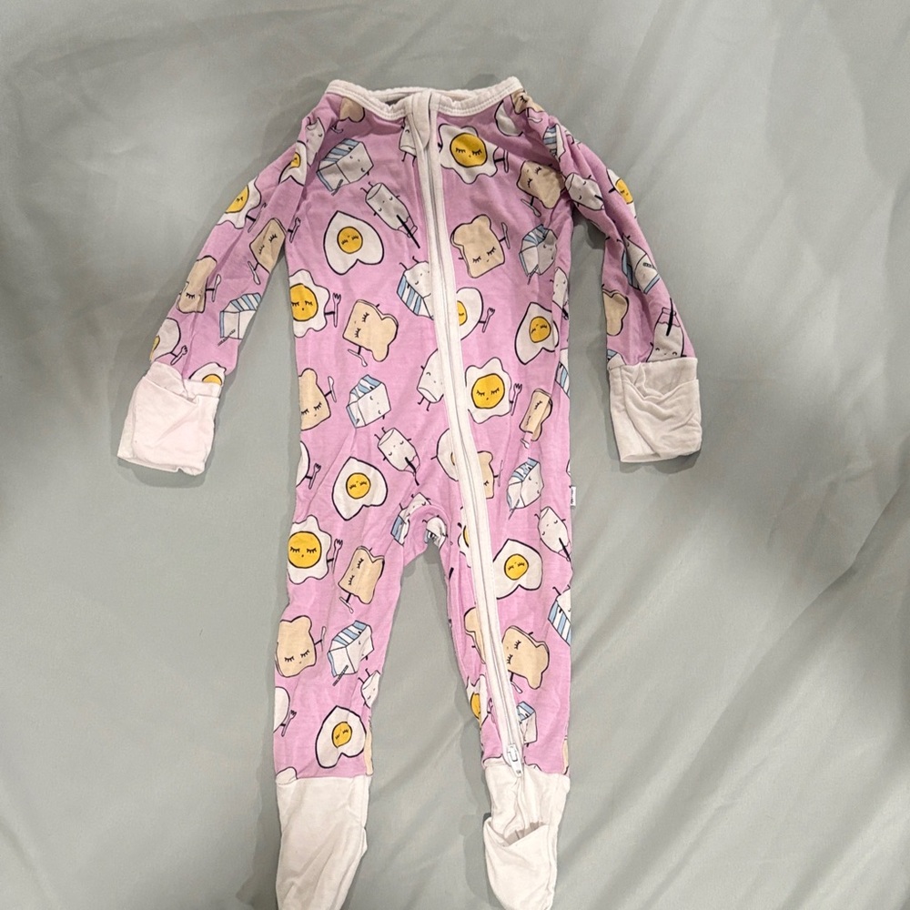 Little Sleepies Purple Emoji Kids Footie